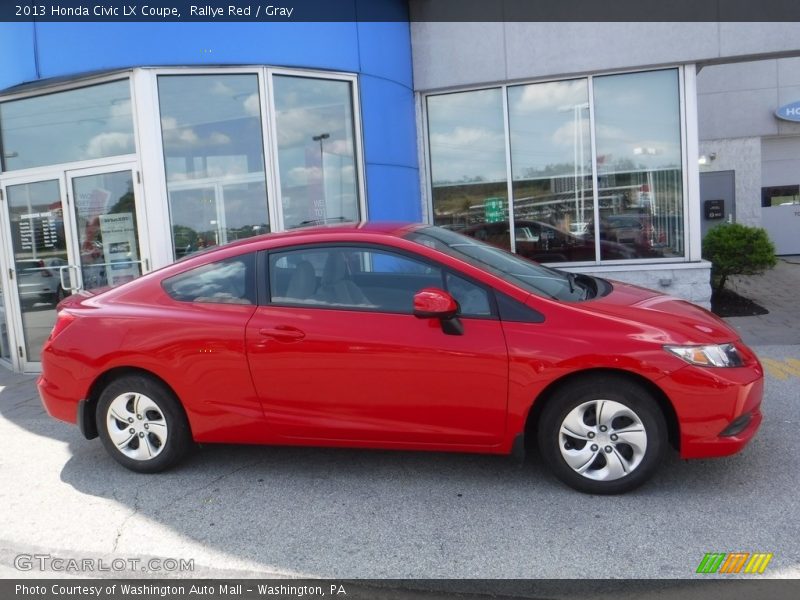 Rallye Red / Gray 2013 Honda Civic LX Coupe