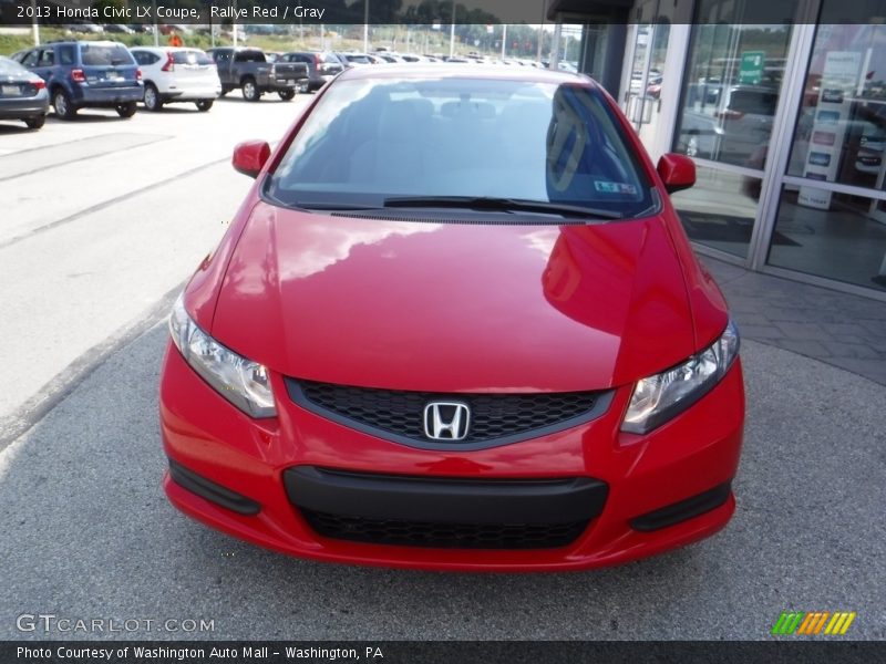 Rallye Red / Gray 2013 Honda Civic LX Coupe