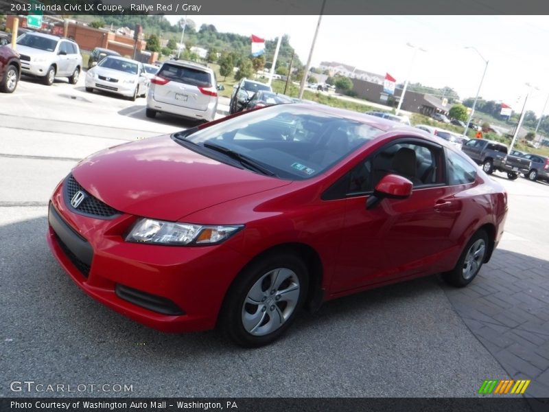 Rallye Red / Gray 2013 Honda Civic LX Coupe