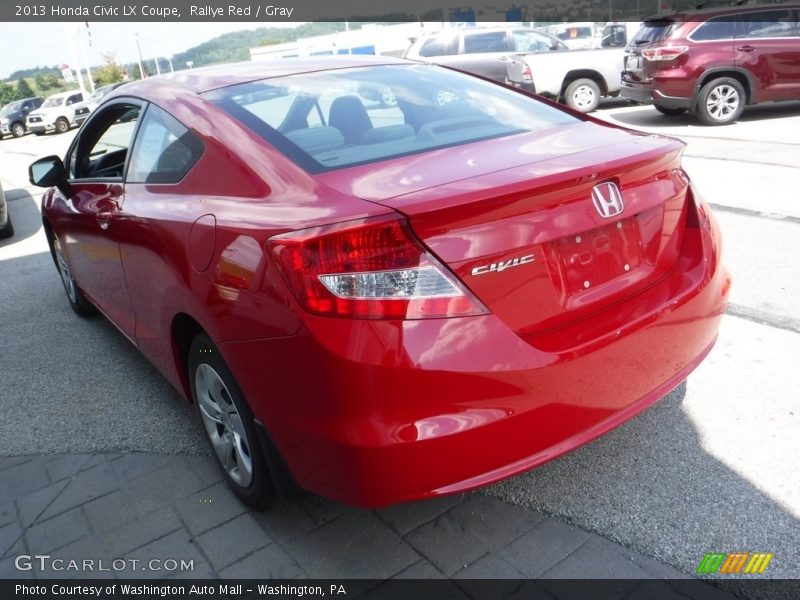 Rallye Red / Gray 2013 Honda Civic LX Coupe