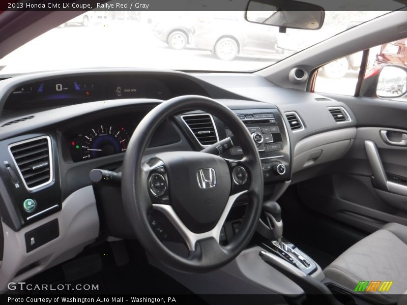 Rallye Red / Gray 2013 Honda Civic LX Coupe
