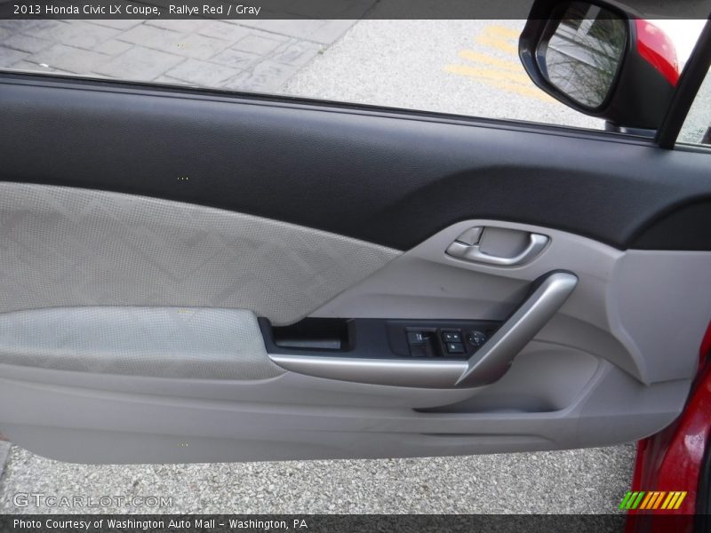 Rallye Red / Gray 2013 Honda Civic LX Coupe