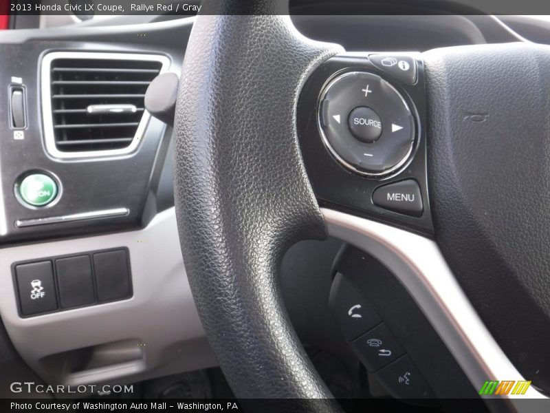 Rallye Red / Gray 2013 Honda Civic LX Coupe