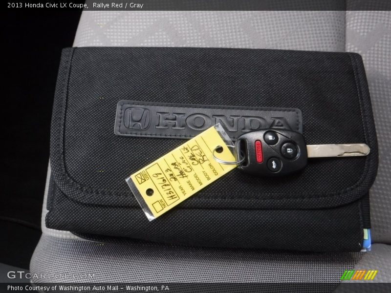 Rallye Red / Gray 2013 Honda Civic LX Coupe