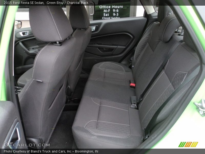 Green Envy / Charcoal Black 2015 Ford Fiesta SE Sedan