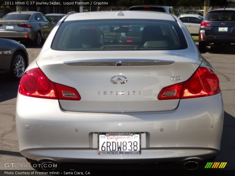 Liquid Platinum / Graphite 2011 Infiniti G 37 Journey Sedan