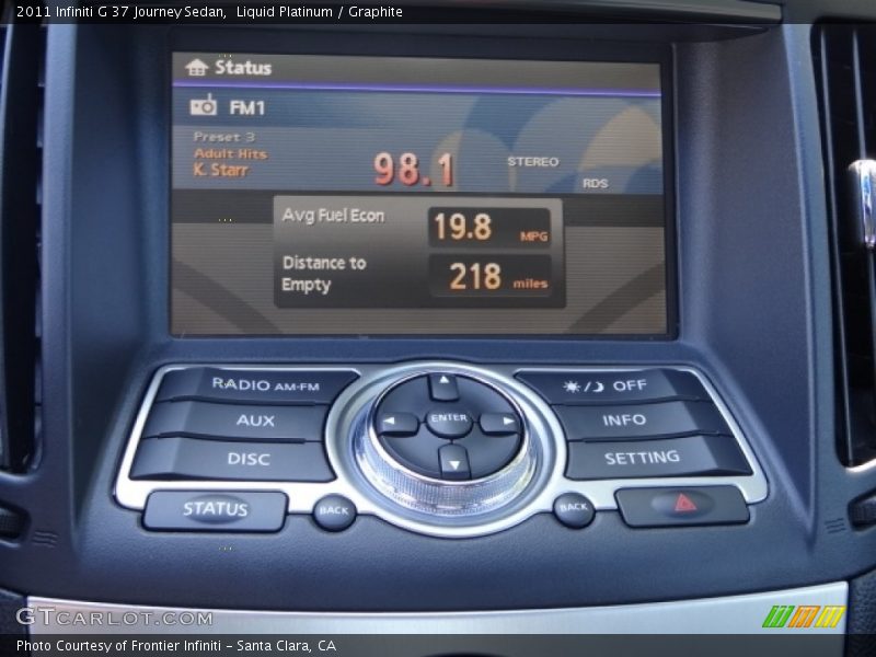 Liquid Platinum / Graphite 2011 Infiniti G 37 Journey Sedan