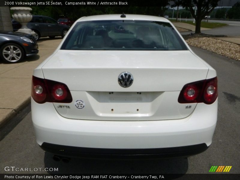 Campanella White / Anthracite Black 2008 Volkswagen Jetta SE Sedan