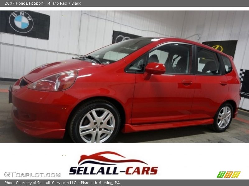 Milano Red / Black 2007 Honda Fit Sport