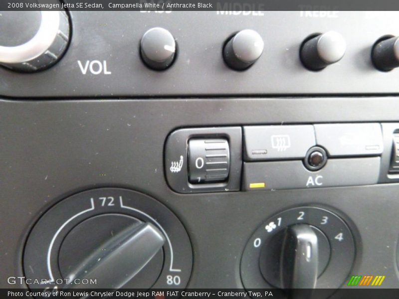 Campanella White / Anthracite Black 2008 Volkswagen Jetta SE Sedan