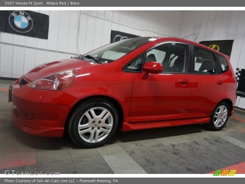 Milano Red / Black 2007 Honda Fit Sport