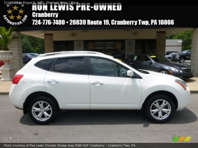 Phantom White / Black 2010 Nissan Rogue SL AWD