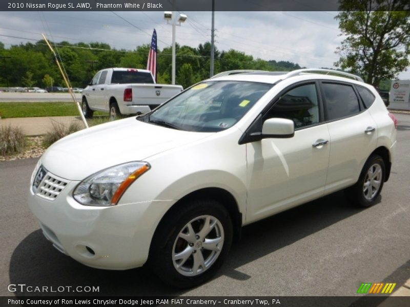 Phantom White / Black 2010 Nissan Rogue SL AWD