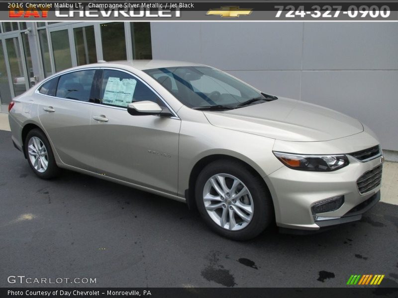 Champagne Silver Metallic / Jet Black 2016 Chevrolet Malibu LT