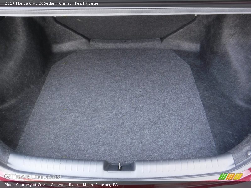 Crimson Pearl / Beige 2014 Honda Civic LX Sedan