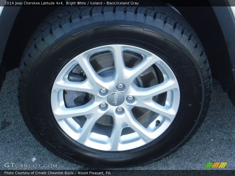 Bright White / Iceland - Black/Iceland Gray 2014 Jeep Cherokee Latitude 4x4