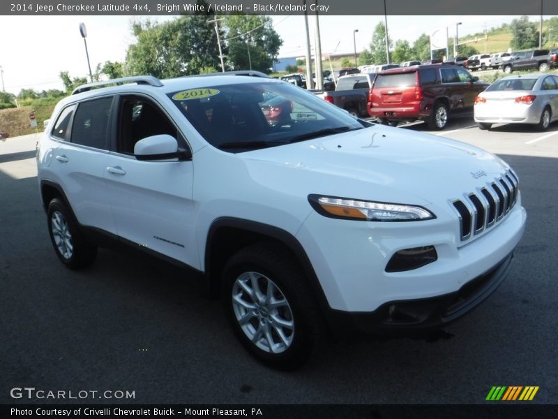 Bright White / Iceland - Black/Iceland Gray 2014 Jeep Cherokee Latitude 4x4