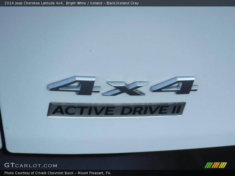 Bright White / Iceland - Black/Iceland Gray 2014 Jeep Cherokee Latitude 4x4