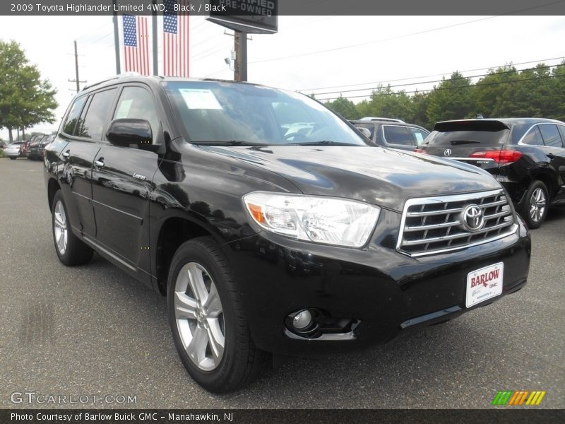 Black / Black 2009 Toyota Highlander Limited 4WD