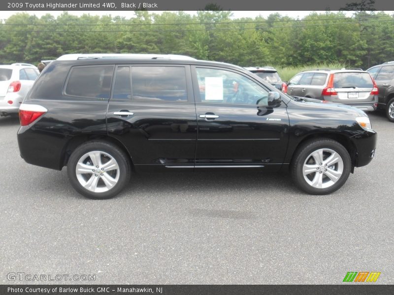 Black / Black 2009 Toyota Highlander Limited 4WD