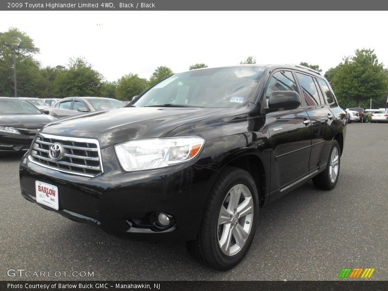 Black / Black 2009 Toyota Highlander Limited 4WD