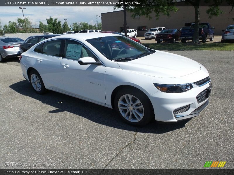 Summit White / Dark Atmosphere/Medium Ash Gray 2016 Chevrolet Malibu LT
