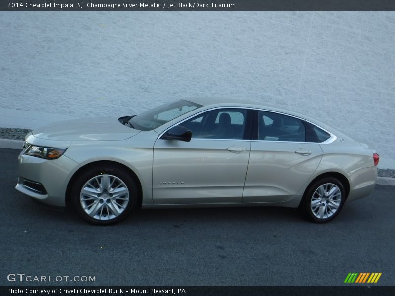 Champagne Silver Metallic / Jet Black/Dark Titanium 2014 Chevrolet Impala LS