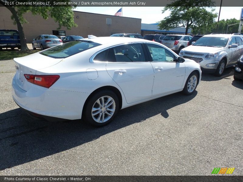 Summit White / Dark Atmosphere/Medium Ash Gray 2016 Chevrolet Malibu LT