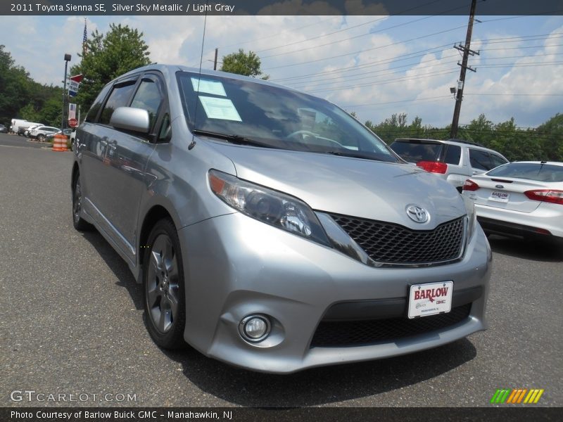 Silver Sky Metallic / Light Gray 2011 Toyota Sienna SE