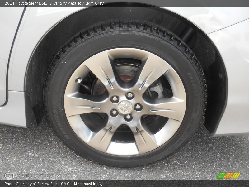 Silver Sky Metallic / Light Gray 2011 Toyota Sienna SE