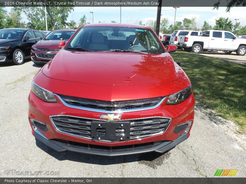 Crystal Red Tintcoat / Dark Atmosphere/Medium Ash Gray 2016 Chevrolet Malibu LT