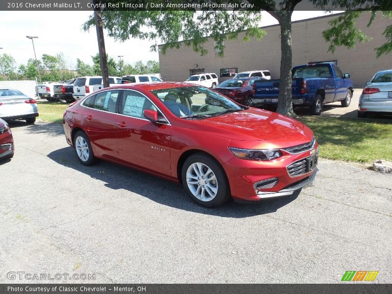 Crystal Red Tintcoat / Dark Atmosphere/Medium Ash Gray 2016 Chevrolet Malibu LT