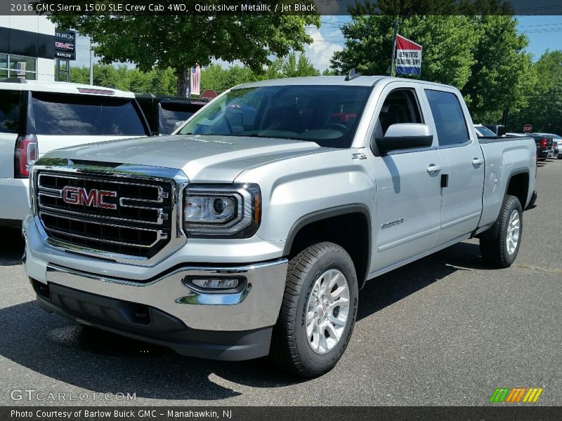 Quicksilver Metallic / Jet Black 2016 GMC Sierra 1500 SLE Crew Cab 4WD
