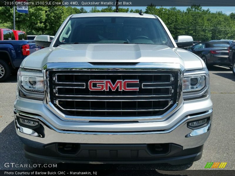 Quicksilver Metallic / Jet Black 2016 GMC Sierra 1500 SLE Crew Cab 4WD