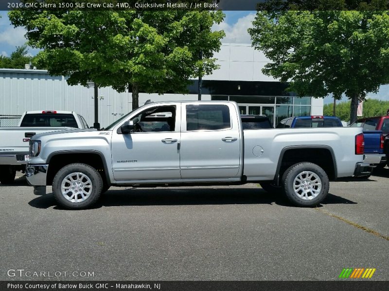 Quicksilver Metallic / Jet Black 2016 GMC Sierra 1500 SLE Crew Cab 4WD