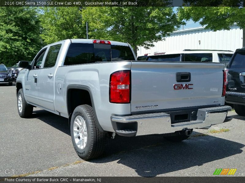 Quicksilver Metallic / Jet Black 2016 GMC Sierra 1500 SLE Crew Cab 4WD
