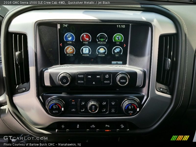 Quicksilver Metallic / Jet Black 2016 GMC Sierra 1500 SLE Crew Cab 4WD