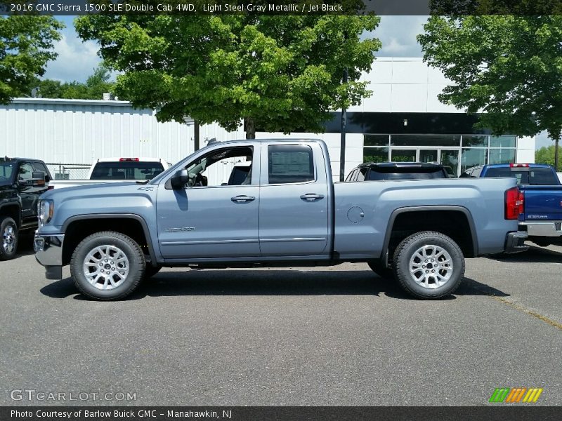Light Steel Gray Metallic / Jet Black 2016 GMC Sierra 1500 SLE Double Cab 4WD