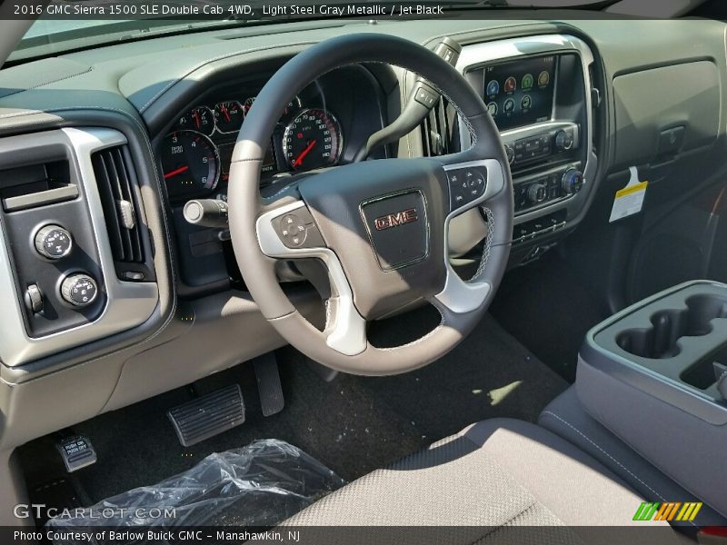 Light Steel Gray Metallic / Jet Black 2016 GMC Sierra 1500 SLE Double Cab 4WD