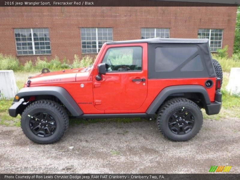 Firecracker Red / Black 2016 Jeep Wrangler Sport