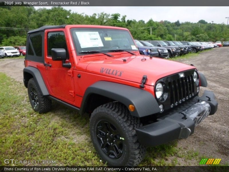 Firecracker Red / Black 2016 Jeep Wrangler Sport