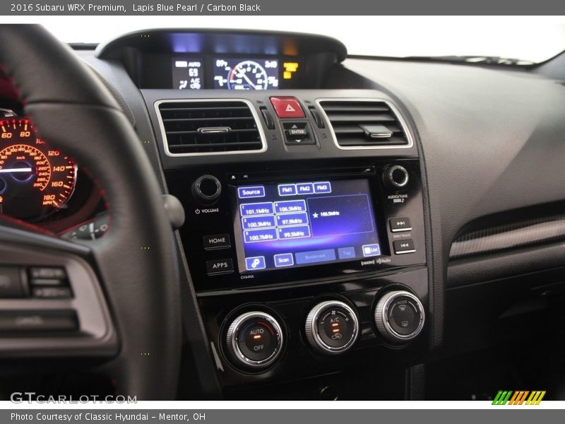 Lapis Blue Pearl / Carbon Black 2016 Subaru WRX Premium