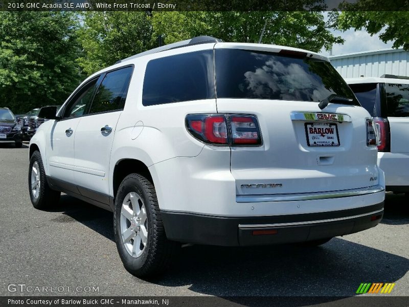 White Frost Tricoat / Ebony 2016 GMC Acadia SLE AWD