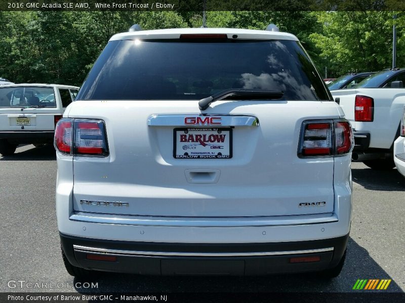 White Frost Tricoat / Ebony 2016 GMC Acadia SLE AWD