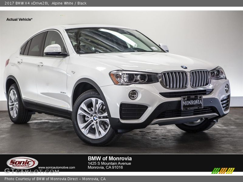 Alpine White / Black 2017 BMW X4 xDrive28i