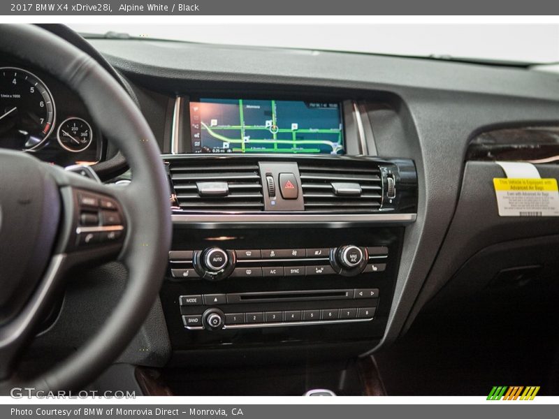 Controls of 2017 X4 xDrive28i