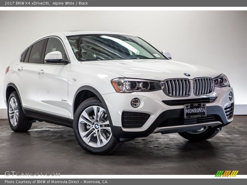 Alpine White / Black 2017 BMW X4 xDrive28i