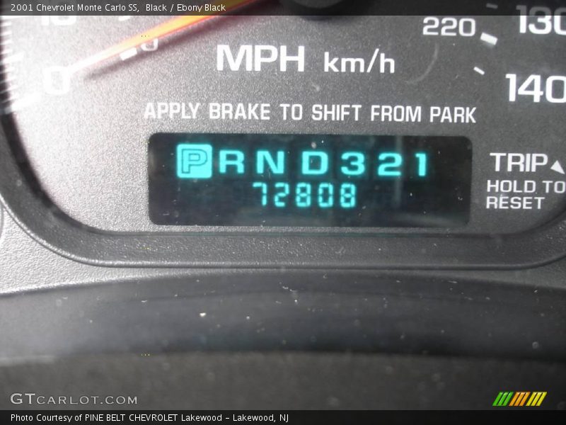 Black / Ebony Black 2001 Chevrolet Monte Carlo SS