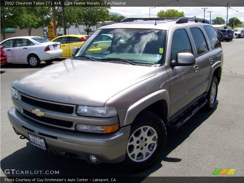 Light Pewter Metallic / Tan/Neutral 2002 Chevrolet Tahoe Z71 4x4