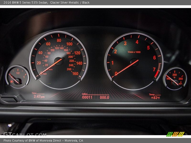 Glacier Silver Metallic / Black 2016 BMW 5 Series 535i Sedan